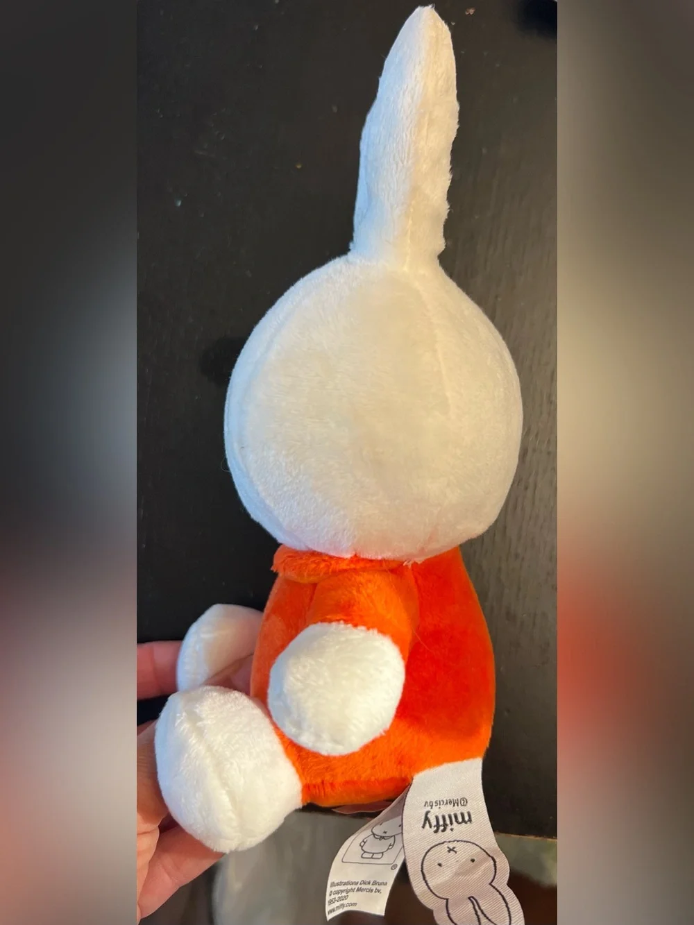 miffy Plush Bunny in White with Orange Outfit 8inches